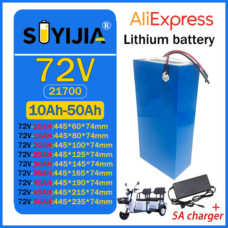 72V 50Ah 21700 Lithium Battery - แบตเตอรี่ลิเธียม 21700 ขนาด 72V 50Ah 45Ah