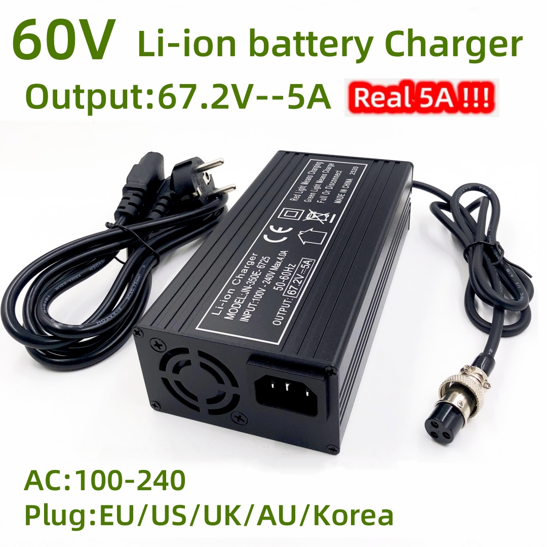 84V 20A Smart Charger - 67.2V 5A ชาร์จเร็ว 5A สำหรับรถเข็น 60V
