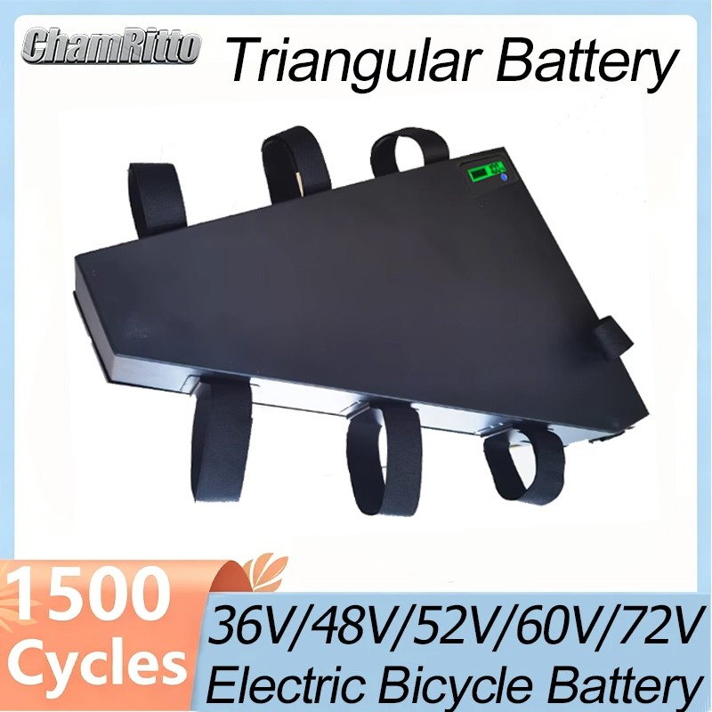 72V 50Ah 21700 Lithium Battery - จักรยานไฟฟ้า 60v72v 3000w แบตเตอรี่ทรงสามเหลี่ยม 36v 48v