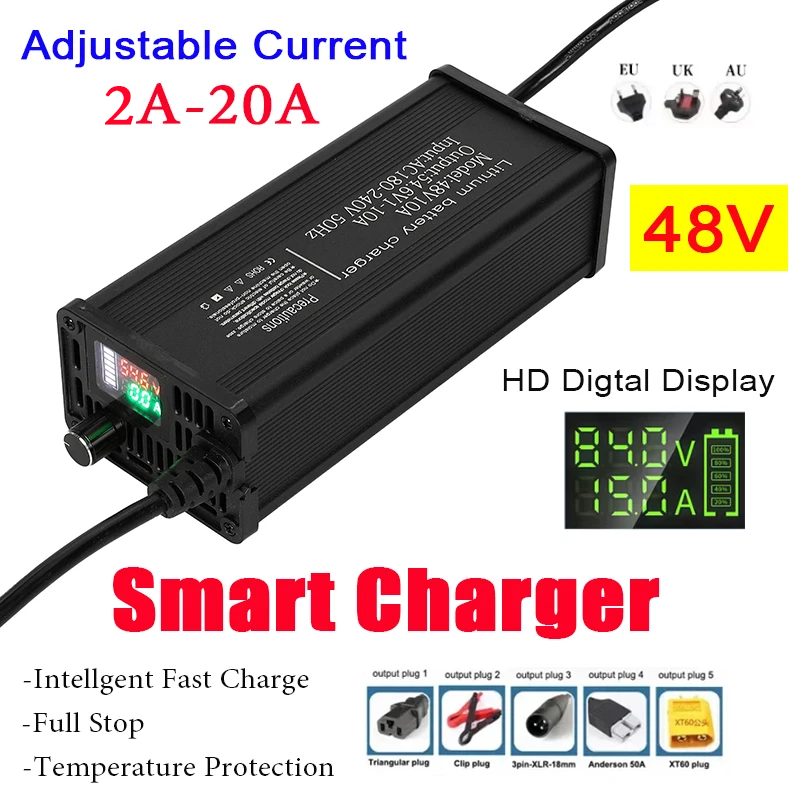 เครื่องชาร์จแบตเตอรี่ลิเธียมแบ - 84V 20A Smart Charger บทวิจารณ์และราคา