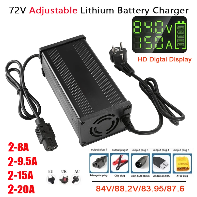 เครื่องชาร์จแบตเตอรี่ลิเธียมแบ - 72V 15A Fast Charger บทวิจารณ์และราคา