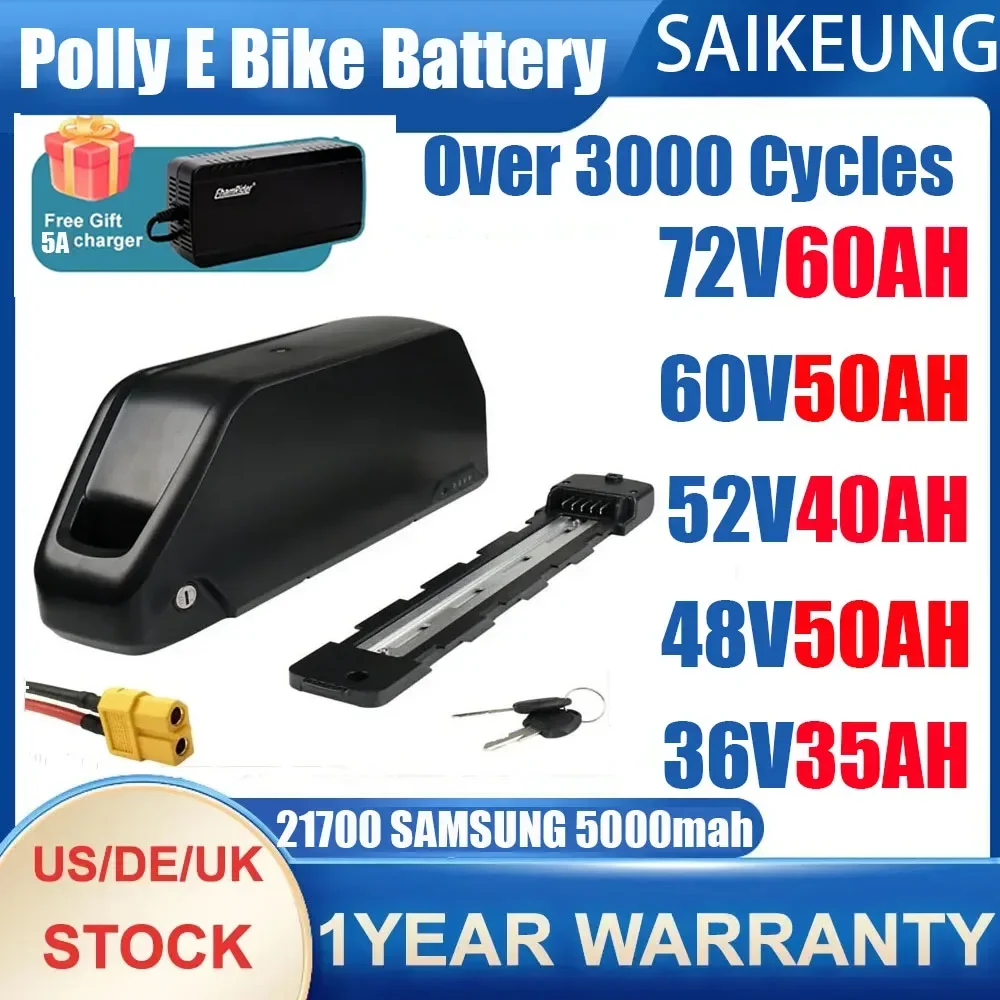 แบตเตอรี่จักรยานไฟฟ้า Downtube - 72V 50Ah 21700 Lithium Battery บทวิจารณ์และราคา