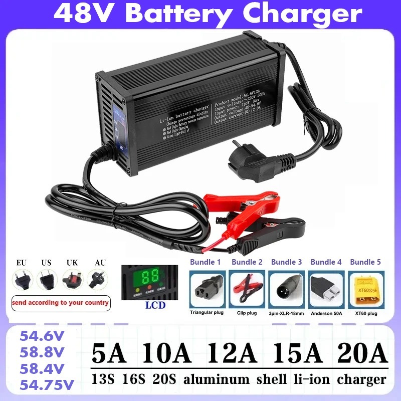 เครื่องชาร์จแบตเตอรี่ลิเธียมสำ - 84V 20A Smart Charger บทวิจารณ์และราคา